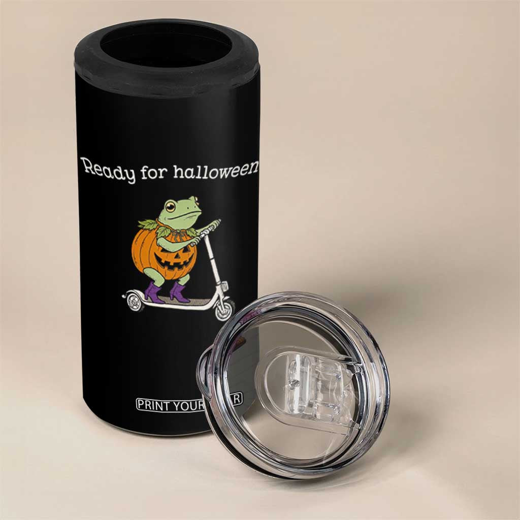 Ready For Halloween Frog 4 in 1 Can Cooler Tumbler Funny Frog Scooter Pumpkin Costume Gift TS14 Print Your Wear