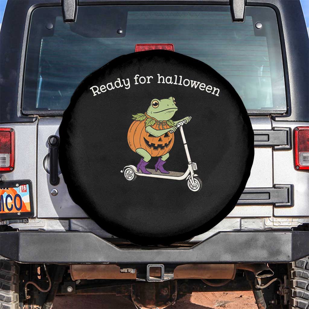 Ready For Halloween Frog Spare Tire Cover Funny Frog Scooter Pumpkin Costume Gift TS14 No hole Black Print Your Wear