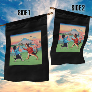 Funny Kendo Cat Garden Flag Samurai Martial Arts TS14 Print Your Wear