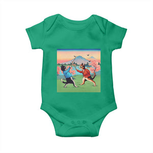 Funny Kendo Cat Baby Onesie Samurai Martial Arts TS14 Irish Green Print Your Wear