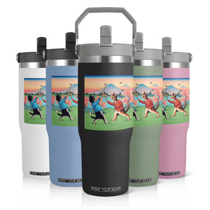 Funny Kendo Cat Flip Straw Tumbler Samurai Martial Arts TS14 Print Your Wear