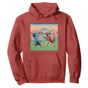 Funny Kendo Cat Hoodie Samurai Martial Arts TS14 Red Print Your Wear