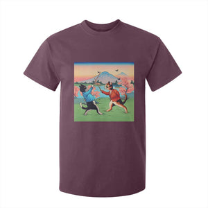 Funny Kendo Cat T Shirt For Kid Samurai Martial Arts TS14 Maroon Print Your Wear