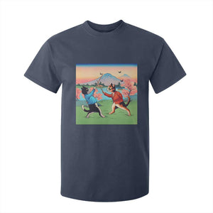 Funny Kendo Cat T Shirt For Kid Samurai Martial Arts TS14 Navy Print Your Wear