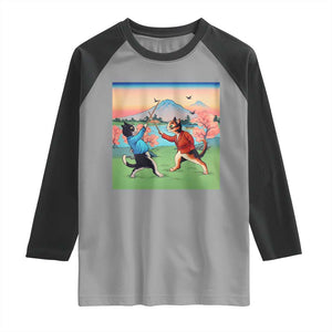 Funny Kendo Cat Raglan Shirt Samurai Martial Arts TS14 Sport Gray Black Print Your Wear