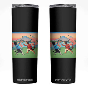 Funny Kendo Cat Skinny Tumbler Samurai Martial Arts TS14 Black Print Your Wear