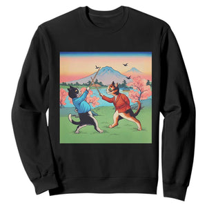 Funny Kendo Cat Sweatshirt Samurai Martial Arts - Print Your Wear