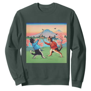 Funny Kendo Cat Sweatshirt Samurai Martial Arts - Print Your Wear