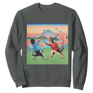 Funny Kendo Cat Sweatshirt Samurai Martial Arts - Print Your Wear