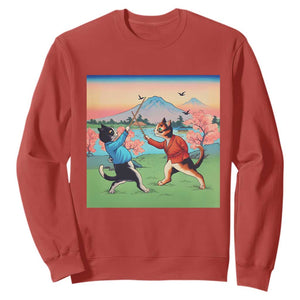 Funny Kendo Cat Sweatshirt Samurai Martial Arts - Print Your Wear