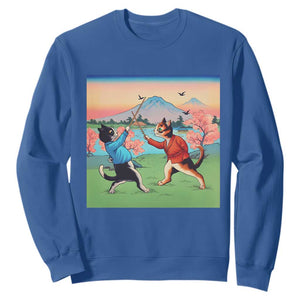 Funny Kendo Cat Sweatshirt Samurai Martial Arts - Print Your Wear