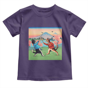 Funny Kendo Cat Toddler T Shirt Samurai Martial Arts TS14 Purple Print Your Wear