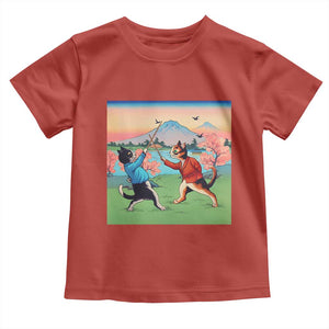 Funny Kendo Cat Toddler T Shirt Samurai Martial Arts TS14 Red Print Your Wear