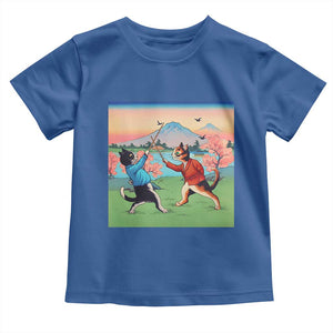 Funny Kendo Cat Toddler T Shirt Samurai Martial Arts TS14 Royal Blue Print Your Wear