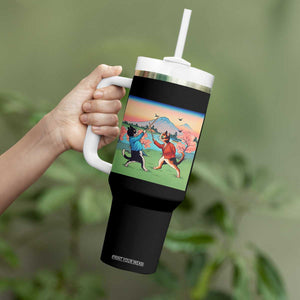Funny Kendo Cat Tumbler With Handle Samurai Martial Arts TS14 Print Your Wear