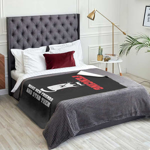 Funny Cat Fencing Throw Blanket Make Me New Friends And Stab Them TS14 Print Your Wear