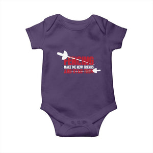 Funny Fencer Baby Onesie Fencing Make Me New Friends And Stab Them TS14 Purple Print Your Wear