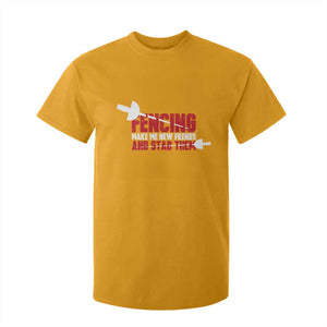 Funny Fencer T Shirt For Kid Fencing Make Me New Friends And Stab Them TS14 Gold Print Your Wear