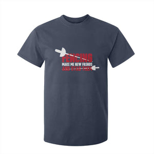 Funny Fencer T Shirt For Kid Fencing Make Me New Friends And Stab Them TS14 Navy Print Your Wear