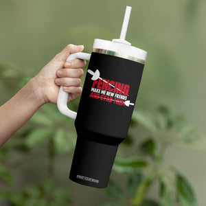 Funny Fencer Tumbler With Handle Fencing Make Me New Friends And Stab Them TS14 Print Your Wear