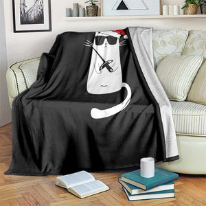 Funny Cat Fencing Christmas Throw Blanket Cute Kitty Lover TS14 Print Your Wear
