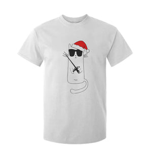 Funny Cat Fencing Christmas T Shirt For Kid Cute Kitty Lover TS14 White Print Your Wear