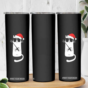 Funny Cat Fencing Christmas Skinny Tumbler Cute Kitty Lover TS14 Print Your Wear