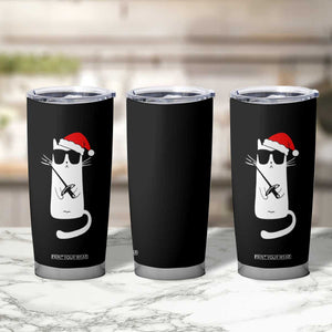 Funny Cat Fencing Christmas Tumbler Cup Cute Kitty Lover - Print Your Wear