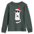 Funny Cat Fencing Christmas Youth Sweatshirt Cute Kitty Lover TS14 Dark Forest Green Print Your Wear