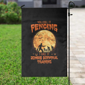 Funny Fencing Halloween Garden Flag You Call It Fencing Zombie Survival TS14 Print Your Wear