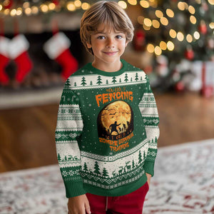Funny Fencing Halloween Ugly Christmas Sweater You Call It Fencing Zombie Survival TS14 Forest Green Beige Print Your Wear