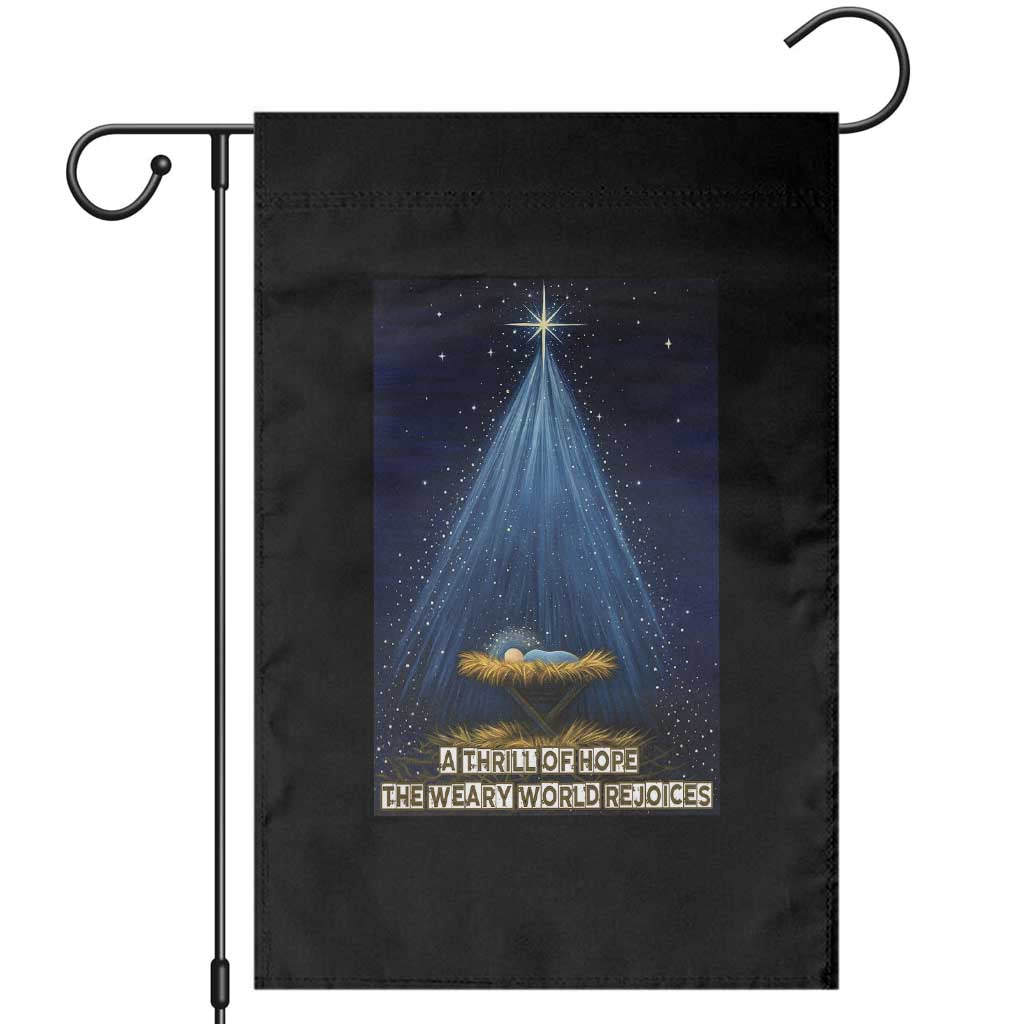 Nativity Scene Christmas Garden Flag Biible Baby Jesus Christian TS14 Black Print Your Wear