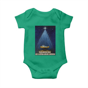 Nativity Scene Christmas Baby Onesie Biible Baby Jesus Christian TS14 Irish Green Print Your Wear