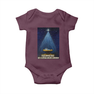 Nativity Scene Christmas Baby Onesie Biible Baby Jesus Christian TS14 Maroon Print Your Wear