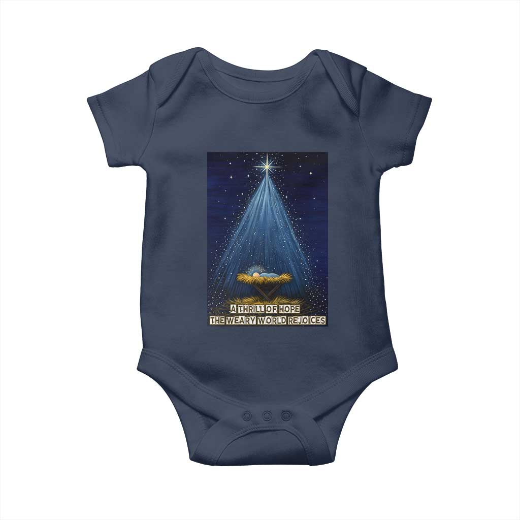 Nativity Scene Christmas Baby Onesie Biible Baby Jesus Christian TS14 Navy Print Your Wear