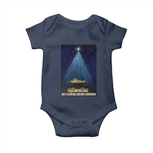 Nativity Scene Christmas Baby Onesie Biible Baby Jesus Christian TS14 Navy Print Your Wear