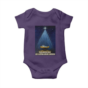 Nativity Scene Christmas Baby Onesie Biible Baby Jesus Christian TS14 Purple Print Your Wear