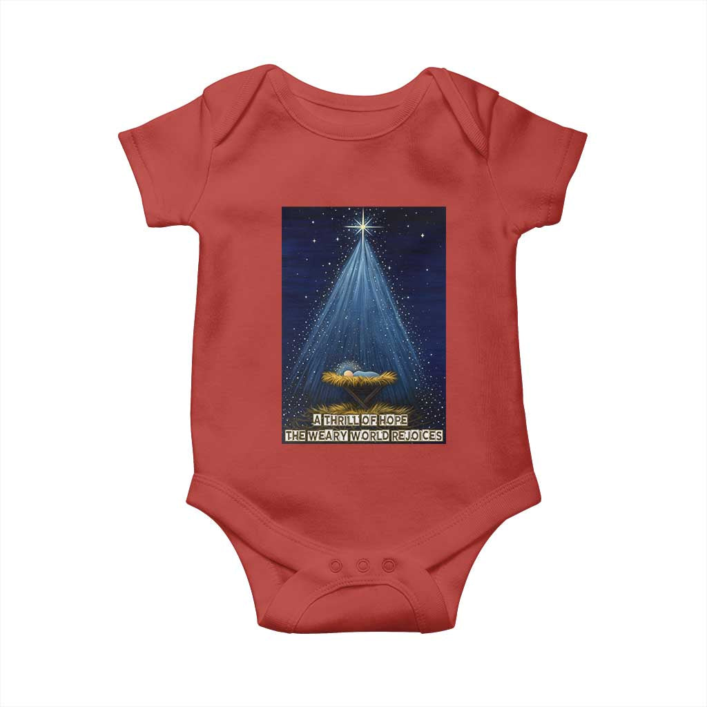 Nativity Scene Christmas Baby Onesie Biible Baby Jesus Christian TS14 Red Print Your Wear