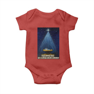 Nativity Scene Christmas Baby Onesie Biible Baby Jesus Christian TS14 Red Print Your Wear