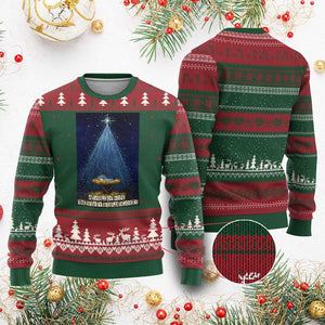 Nativity Scene Xmas Ugly Christmas Sweater Biible Baby Jesus Christian - Print Your Wear