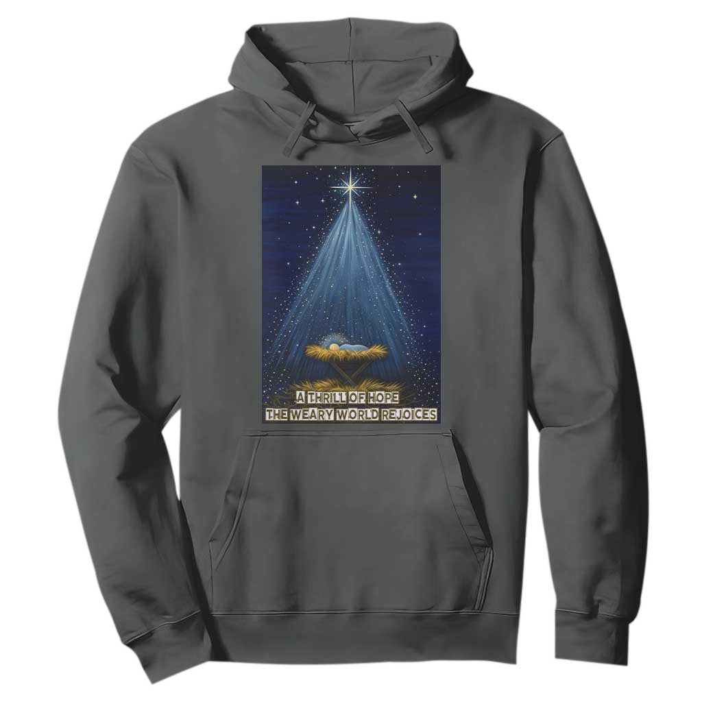 Nativity Scene Christmas Hoodie Biible Baby Jesus Christian TS14 Dark Heather Print Your Wear