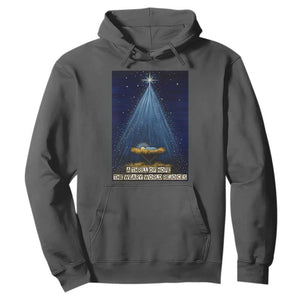 Nativity Scene Christmas Hoodie Biible Baby Jesus Christian TS14 Dark Heather Print Your Wear