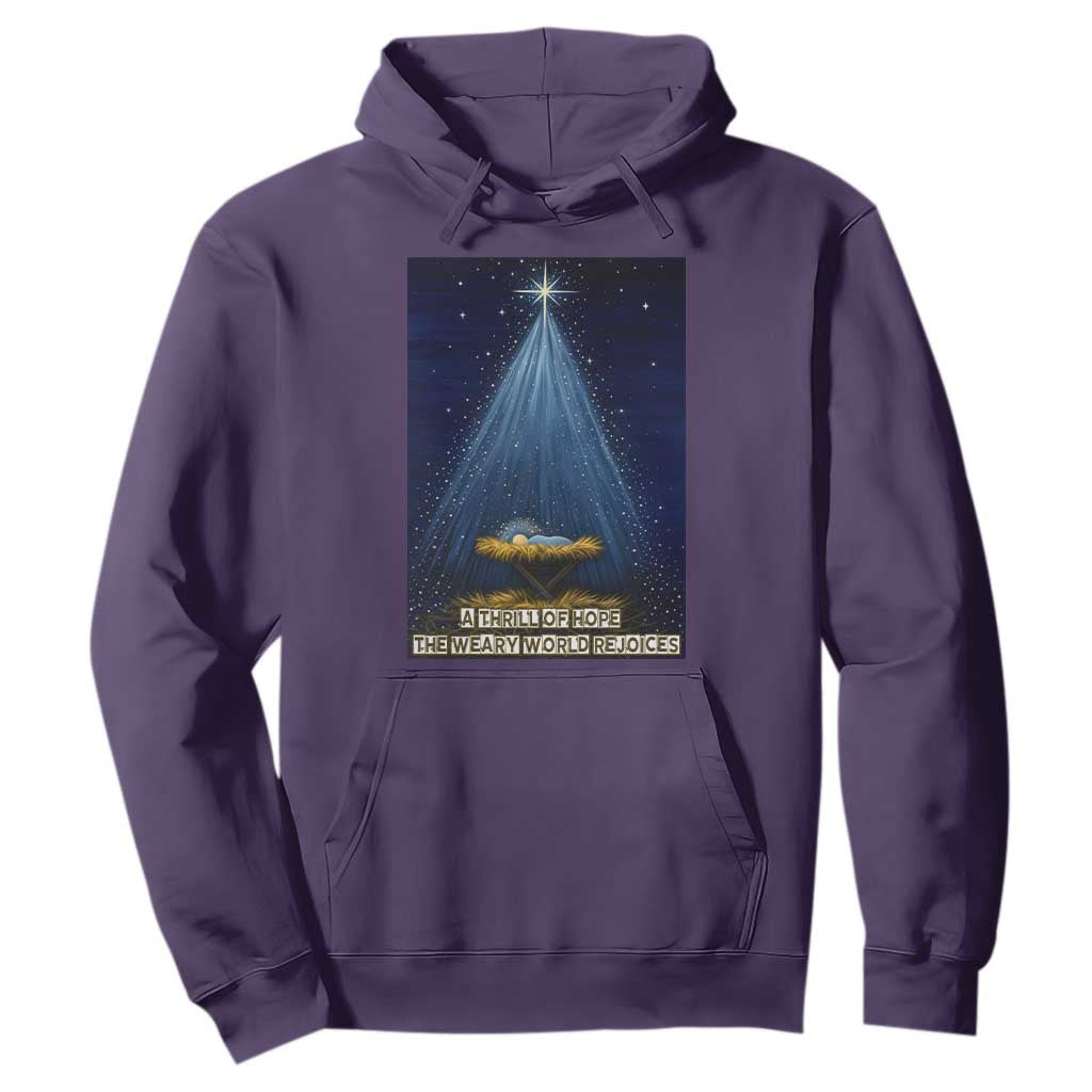 Nativity Scene Christmas Hoodie Biible Baby Jesus Christian TS14 Purple Print Your Wear