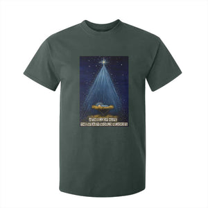 Nativity Scene Christmas T Shirt For Kid Biible Baby Jesus Christian TS14 Dark Forest Green Print Your Wear