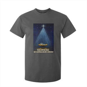 Nativity Scene Christmas T Shirt For Kid Biible Baby Jesus Christian TS14 Dark Heather Print Your Wear