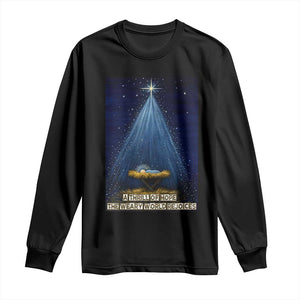 Nativity Scene Christmas Long Sleeve Shirt Biible Baby Jesus Christian - Print Your Wear