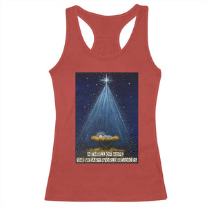 Nativity Scene Christmas Racerback Tank Top Biible Baby Jesus Christian - Print Your Wear
