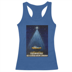Nativity Scene Christmas Racerback Tank Top Biible Baby Jesus Christian TS14 Royal Blue Print Your Wear