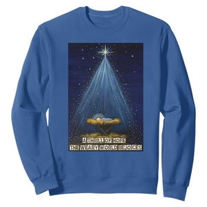 Nativity Scene Christmas Sweatshirt Biible Baby Jesus Christian TS14 Royal Blue Print Your Wear
