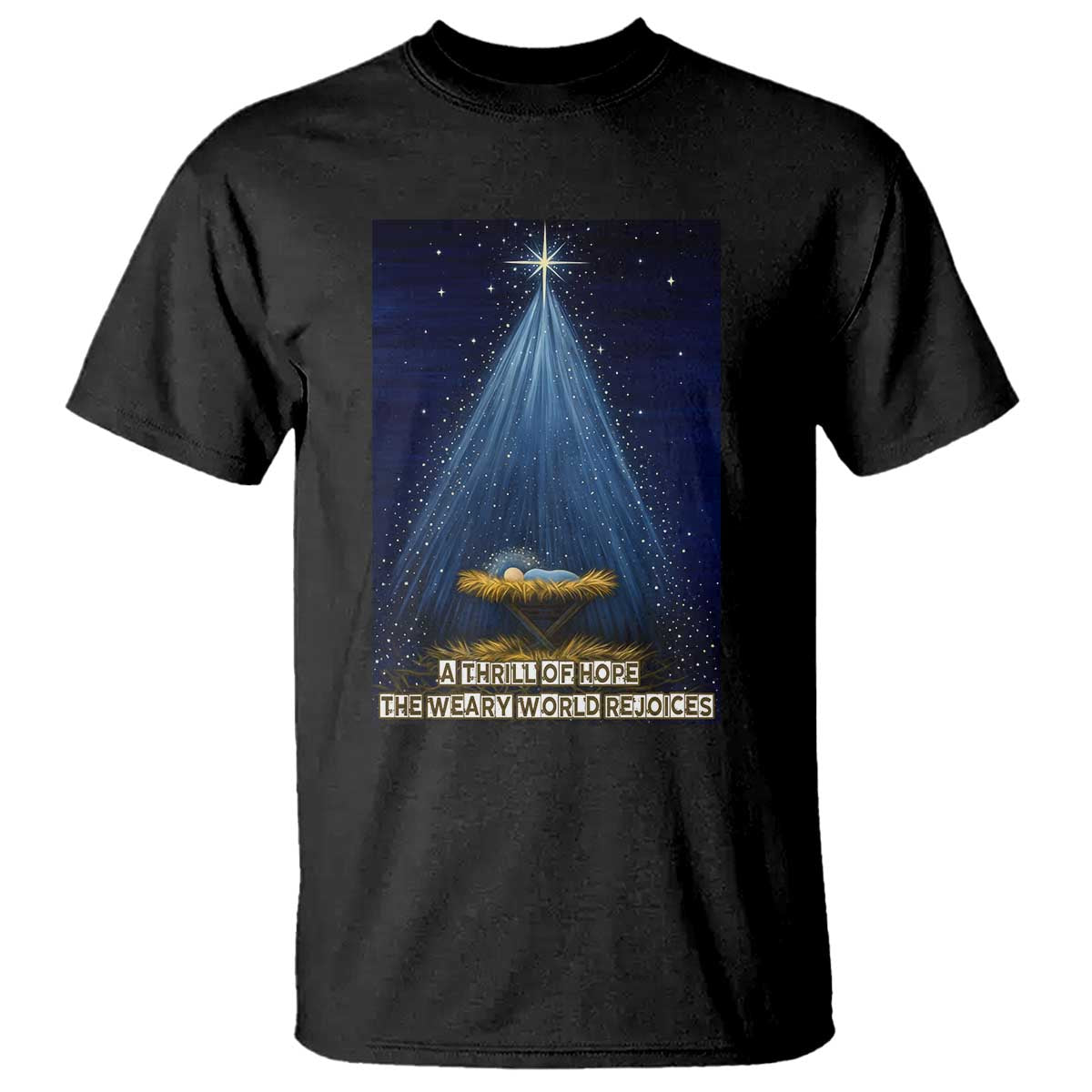 Nativity Scene Christmas T Shirt Biible Baby Jesus Christian TS14 Black Print Your Wear